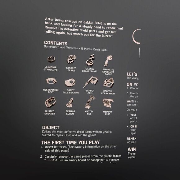 Star Wars Operation Disney Hasbro Help Repair BB-8 Watch Out for the Buzzer Game - Picture 10 of 10